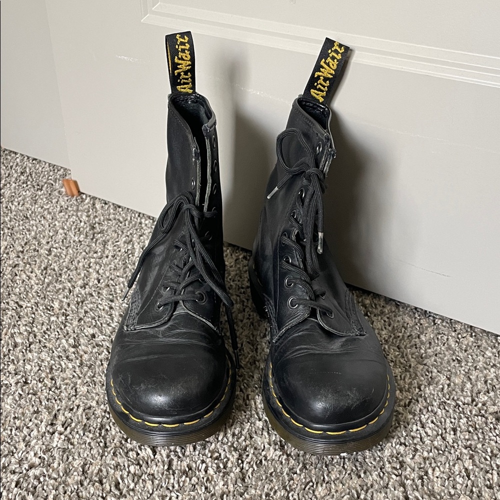 Dr. Martens Black Leather Boots - Women’s Size 9